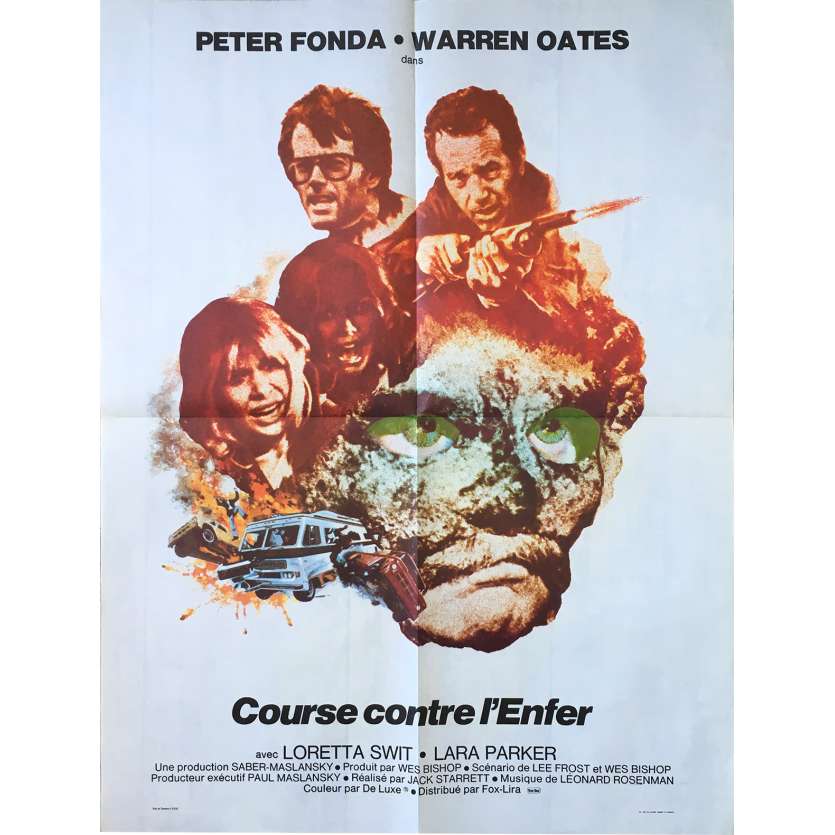 COURSE CONTRE L'ENFER Affiche de film - 60x80 cm. - 1975 - Peter Fonda, Warren Oates, Jack Starrett