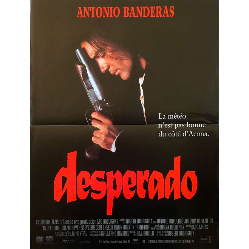 DESPERADO Original Movie Poster  - 15x21 in. - 1995 - Robert Rodriguez, Antonio Banderas