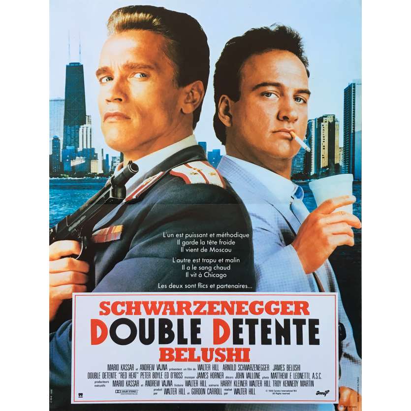 RED HEAT Original Movie Poster  - 15x21 in. - 1988 - Walter Hill, Linda Blair