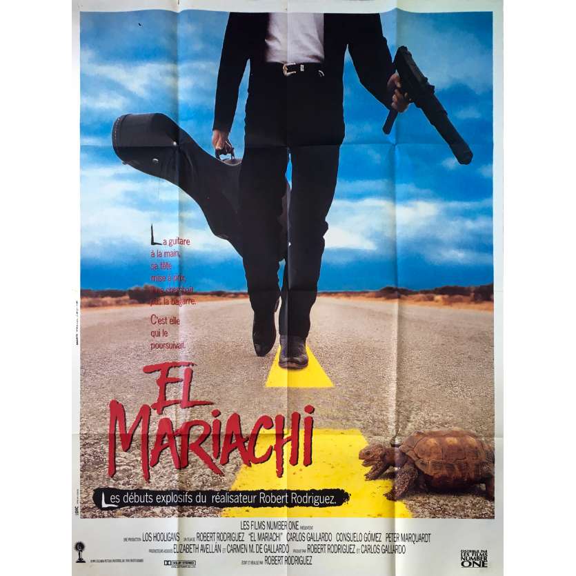 EL MARIACHI Original Movie Poster - 47x63 in. - 1992 - Robert Rodriguez, Carlos Gallardo