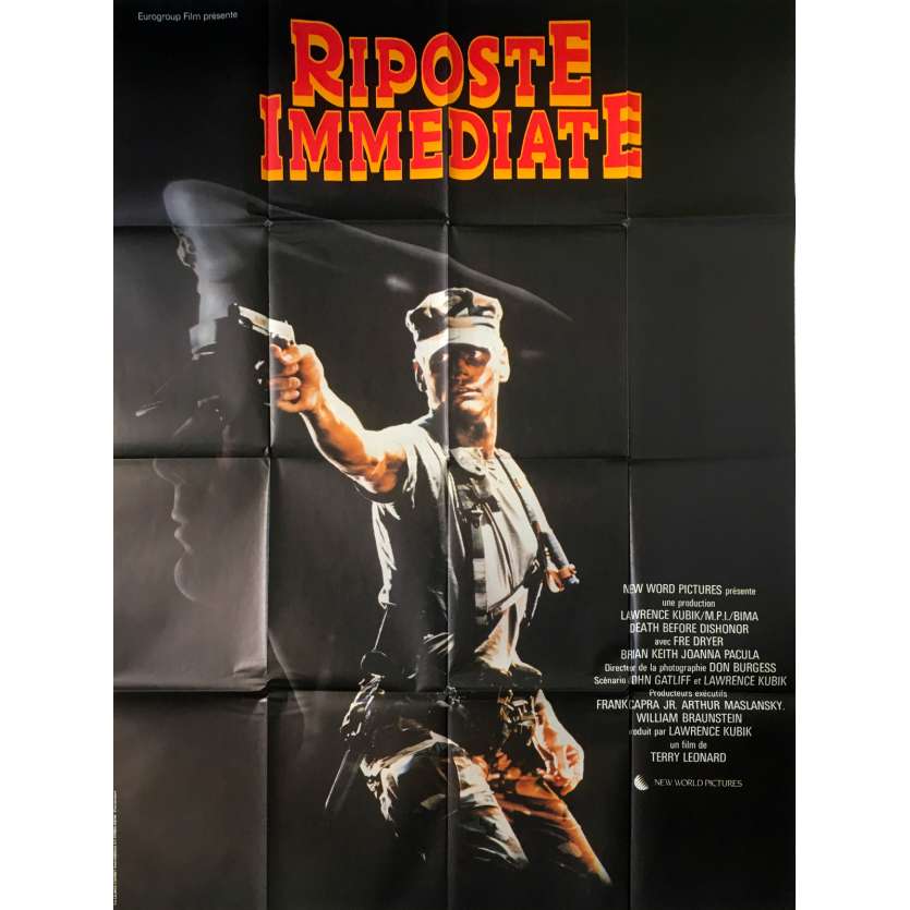 DEATH BEFORE DISHONOR Original Movie Poster  - 47x63 in. - 1987 - Terry Leonard, Fred Dryer