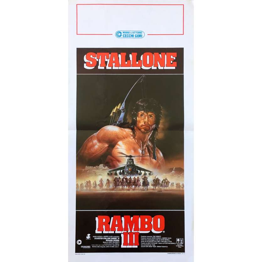 RAMBO III Original Movie Poster - 13x28 in. - 1988 - Sylvester Stallone, Richard Crenna