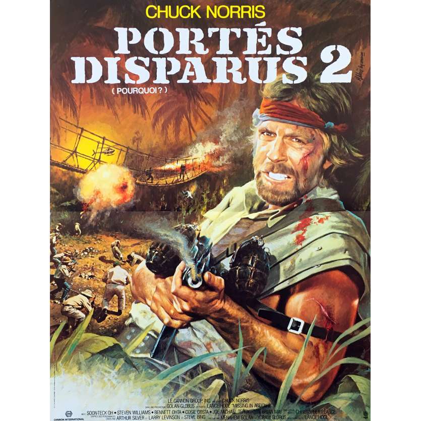 PORTES DISPARUS 2 Affiche de film  - 40x60 cm. - 1985 - Chuck Norris, Lance Hool