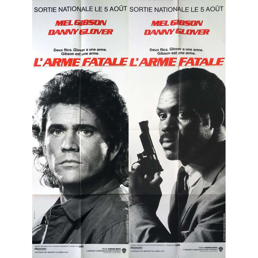L'ARME FATALE Affiches de film  - 60x160 cm. - 1987 - Mel Gibson, Richard Donner