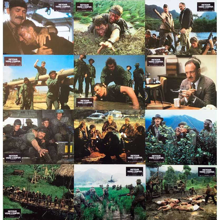 UNCOMMON VALOR Original Lobby Cards x12 - 9x12 in. - 1983 - Ted Kotcheff, Gene Hackman