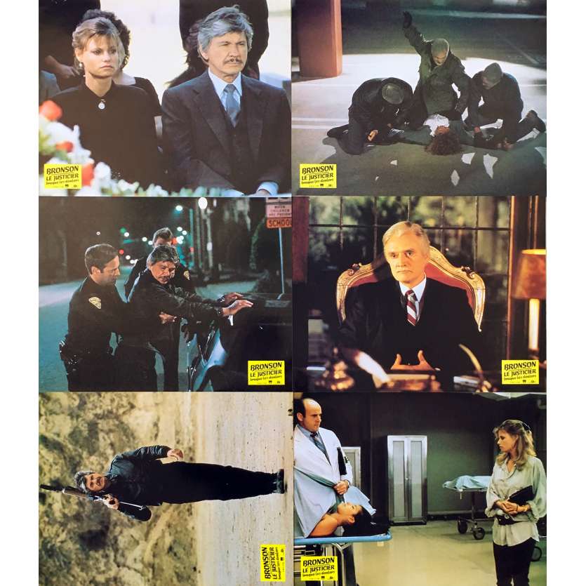 DEATH WISH 4 Original Lobby Cards x6 - 9x12 in. - 1987 - J. Lee Thompson, Charles Bronson