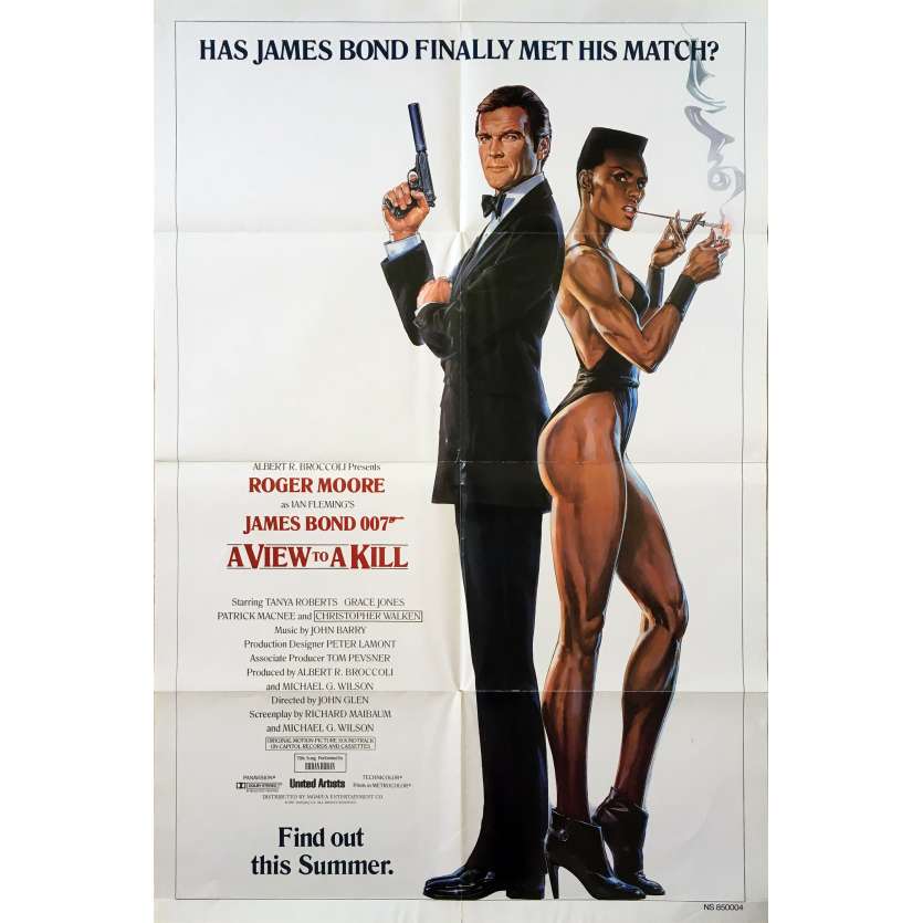 A VIEW TO A KILL Original Movie Poster  - 27x41 in. - 1985 - James Bond, Roger Moore