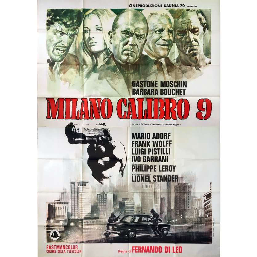 CALIBER 9 Original Movie Poster - 55x70 in. - 1972 - Fernando di Leo, Barbara Bouchet