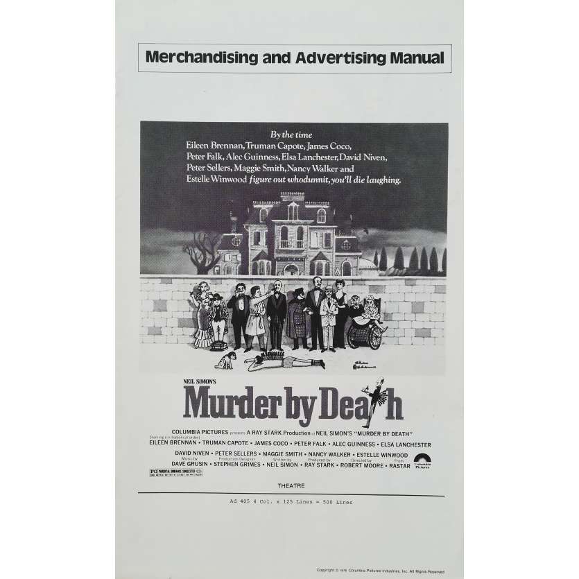 MURDER BY DEATH Original Pressbook - 9x12 in. - 1976 - Robert Moore, Peter Sellers, Alec Guiness