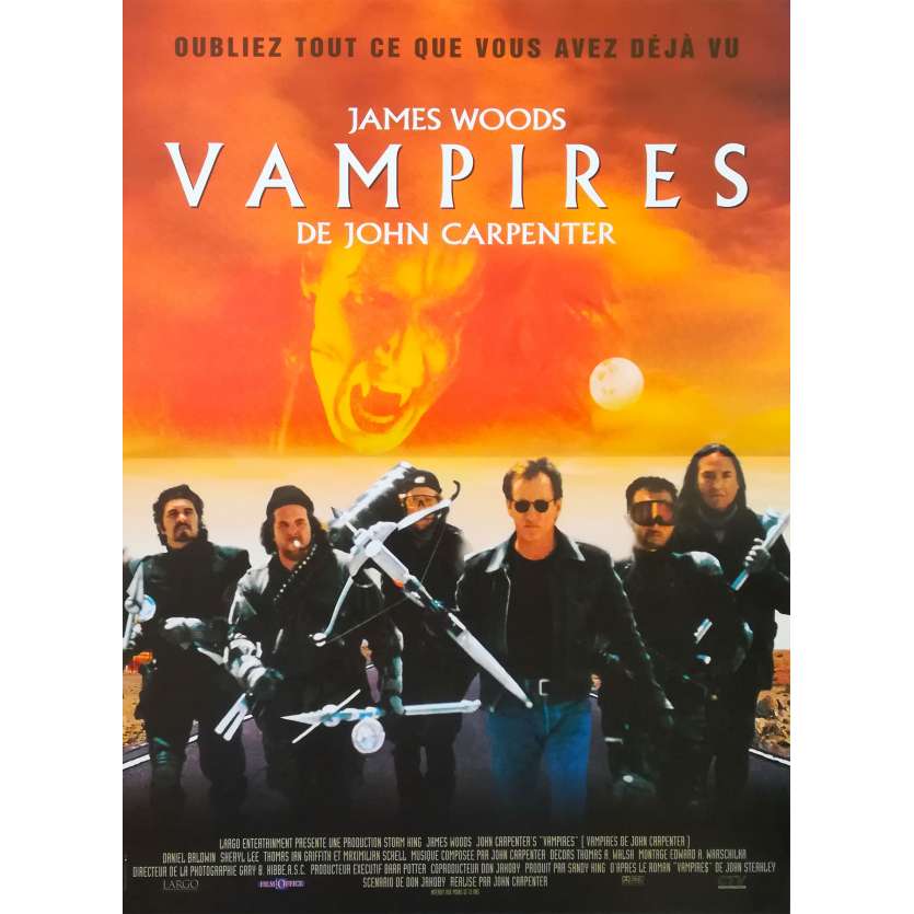 VAMPIRES Affiche de film 40x60 - 1998 - James Woods, John Carpenter