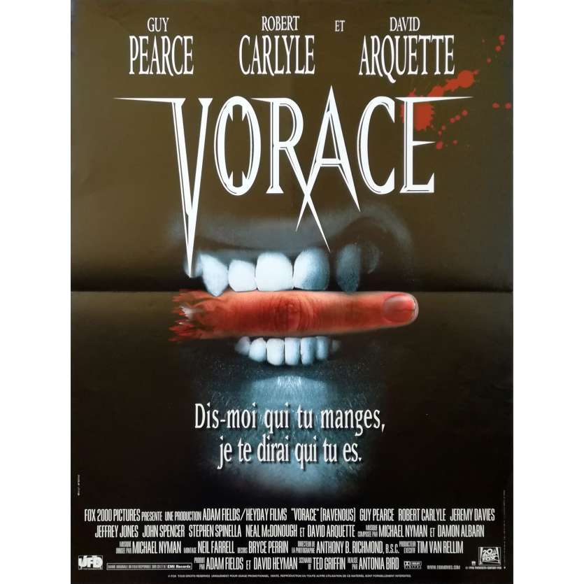 VORACE Affiche de film 40x60 - 1999 - Guy Pearce, Antonia Bird