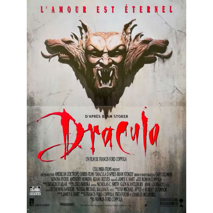 BRAM STOKER'S DRACULA Movie Poster  15x21 in. French - 1992 - Francis Ford Coppola, Gary Oldman, Winona Ryder