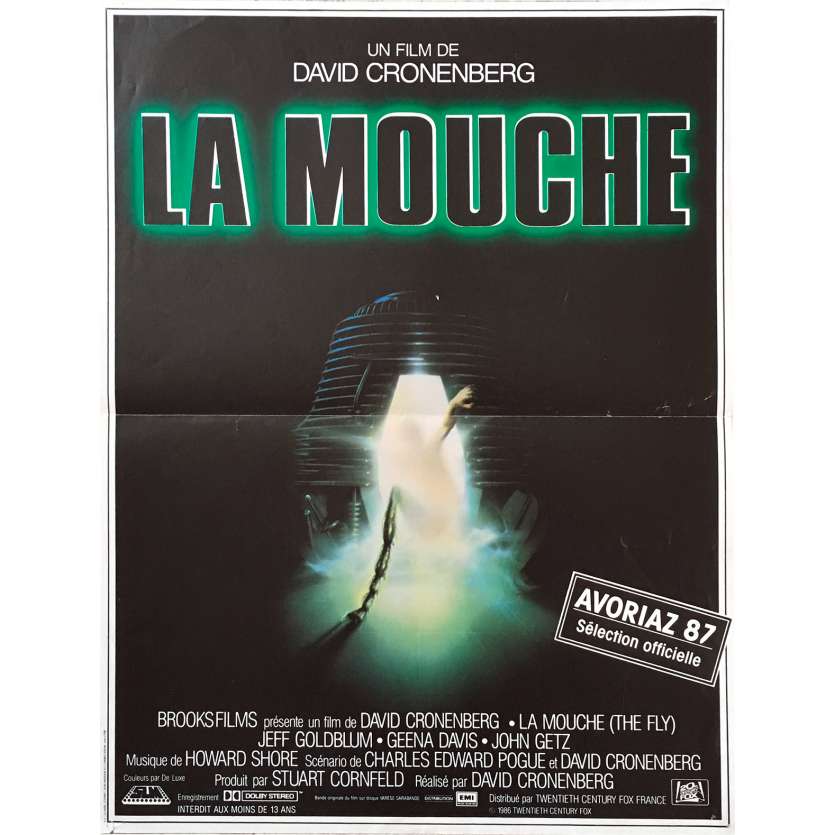 LA MOUCHE Affiche de film  - 40x60 cm. - 1986 - Jeff Goldblum, David Cronenberg