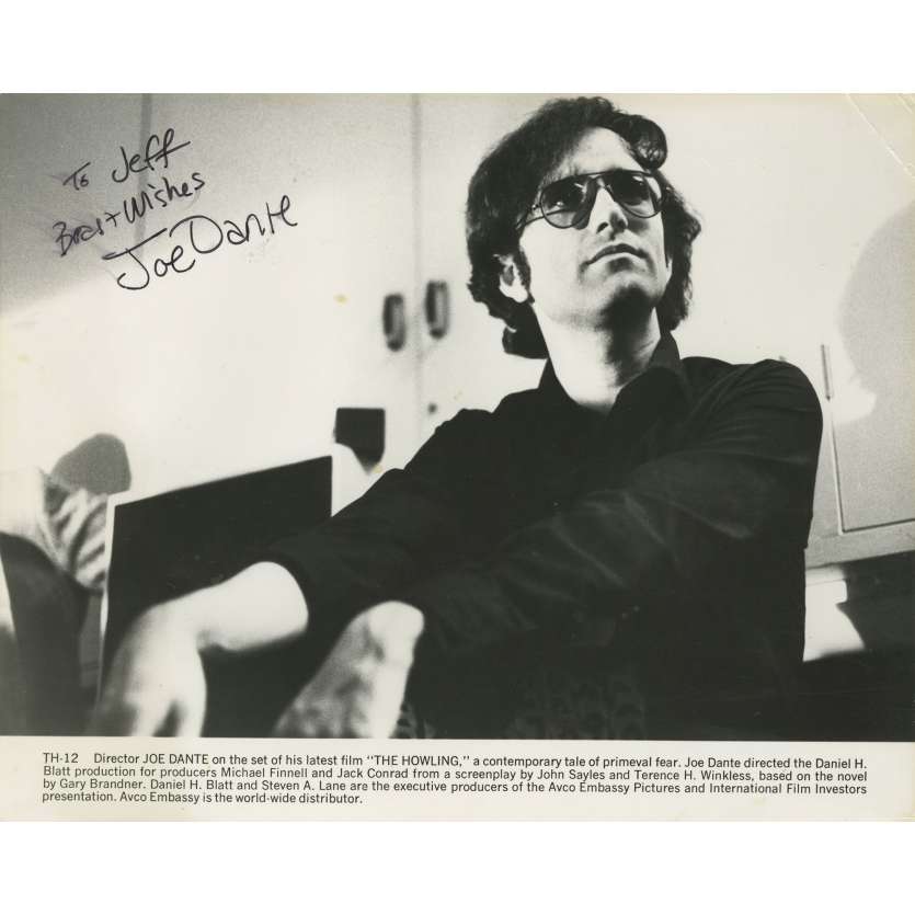 THE HOWLING Original Signed Photo - 8x10 in. - 1981 - Joe Dante, Patrick McNee