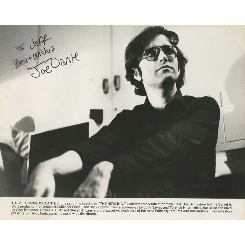 THE HOWLING Original Signed Photo  - 8x10 in. - 1981 - Joe Dante, Patrick McNee