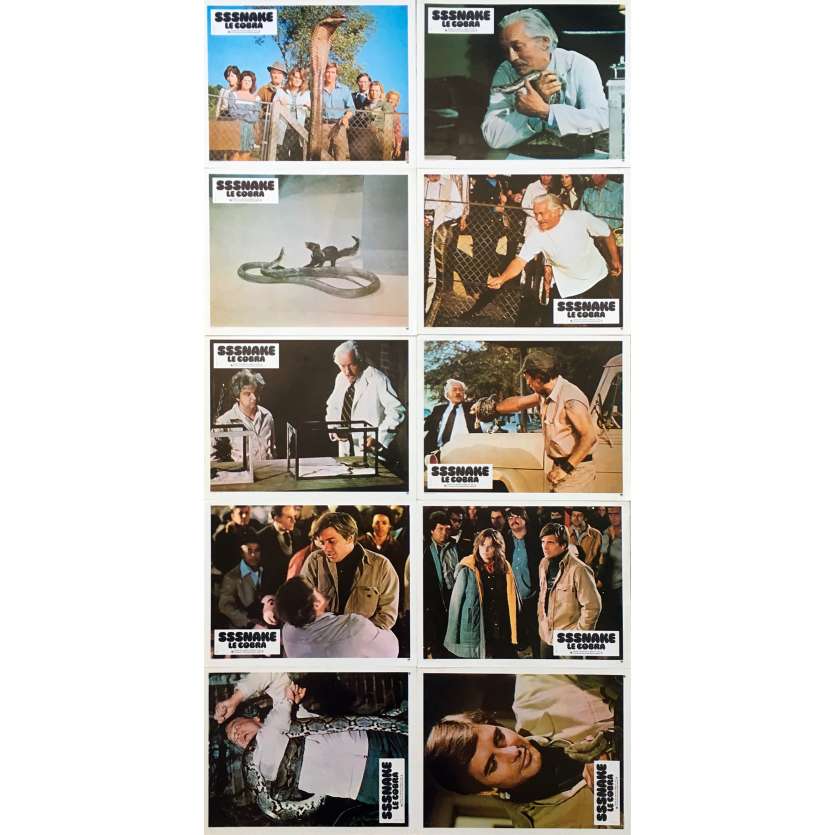 SSSSNAKE Original Lobby Cards x10 - 9x12 in. - 1973 - Bernard L. Kowalski, Dirk Benedict