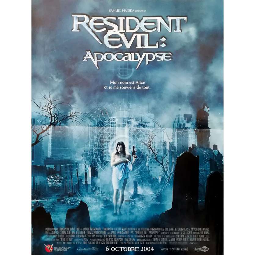 RESIDENT EVIL APOCALYPSE Original Movie Poster - 15x21 in. - 2004 - Alexander Witt, Milla Jovovitch