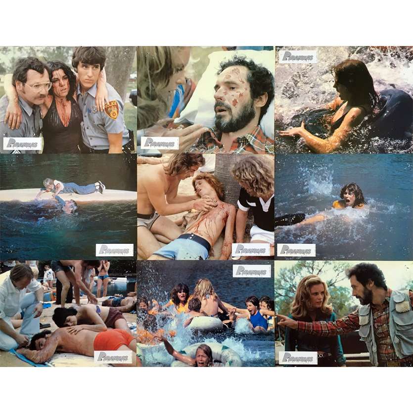 PIRANHA Original Lobby Cards x9 - 9x12 in. - 1978 - Joe Dante, Kevin McCarthy