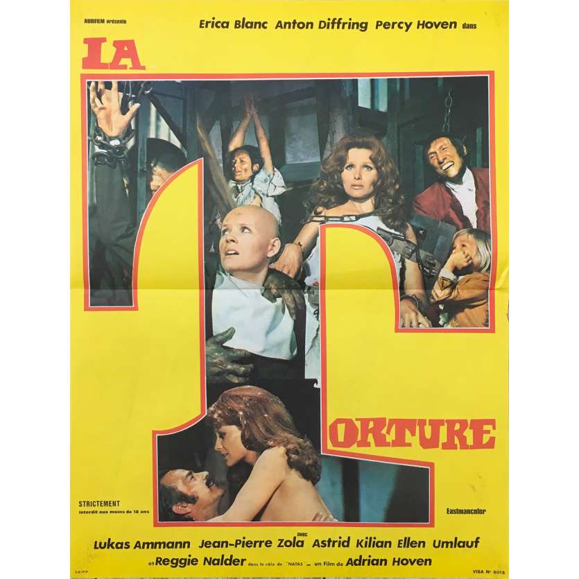 LA TORTURE Affiche de film - 40x60 cm. - 1973 - Erika Blanc, Adrian Hoven