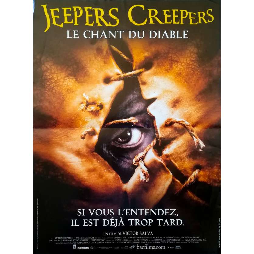 JEEPERS CREEPERS Affiche de film - 40x60 cm. - 2001 - Gina Philips, Victor Salva