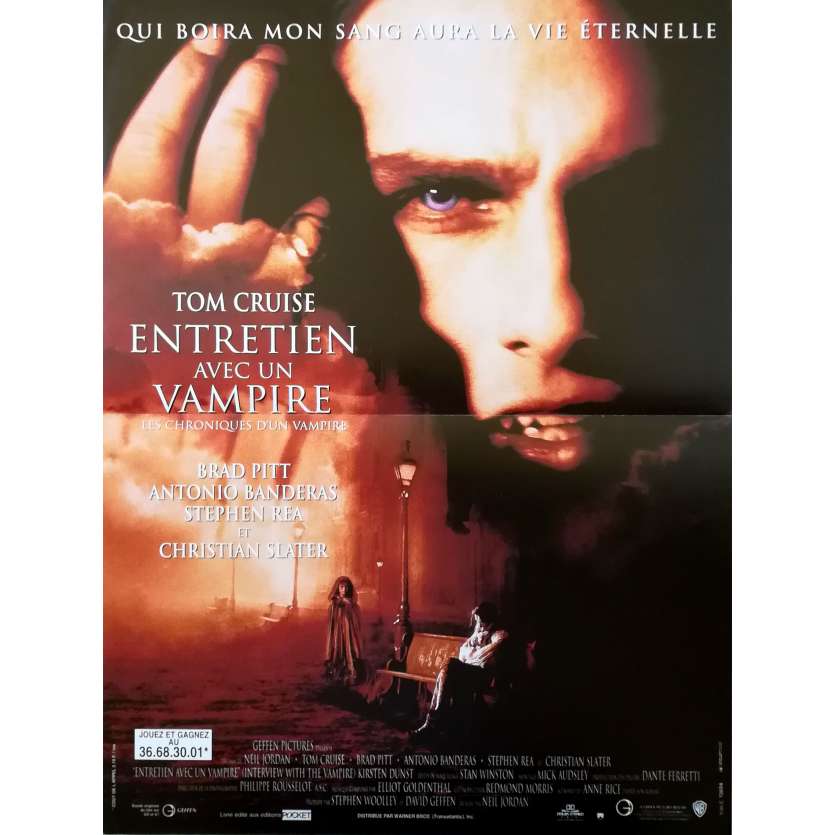 ENTRETIEN AVEC UN VAMPIRE Affiche de film  - 40x60 cm. - 1994 - Tom Cruise, Neil Jordan