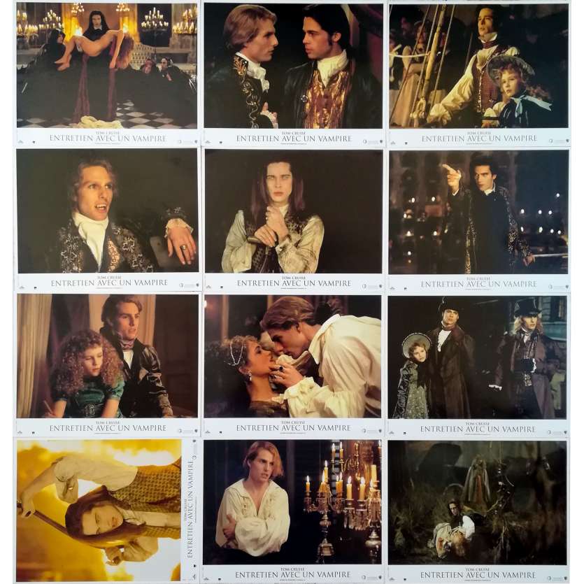 INTERVIEW WITH THE VAMPIRE Original Lobby Cards x12 - 9x12 in. - 1994 - Neil Jordan, Tom Cruise