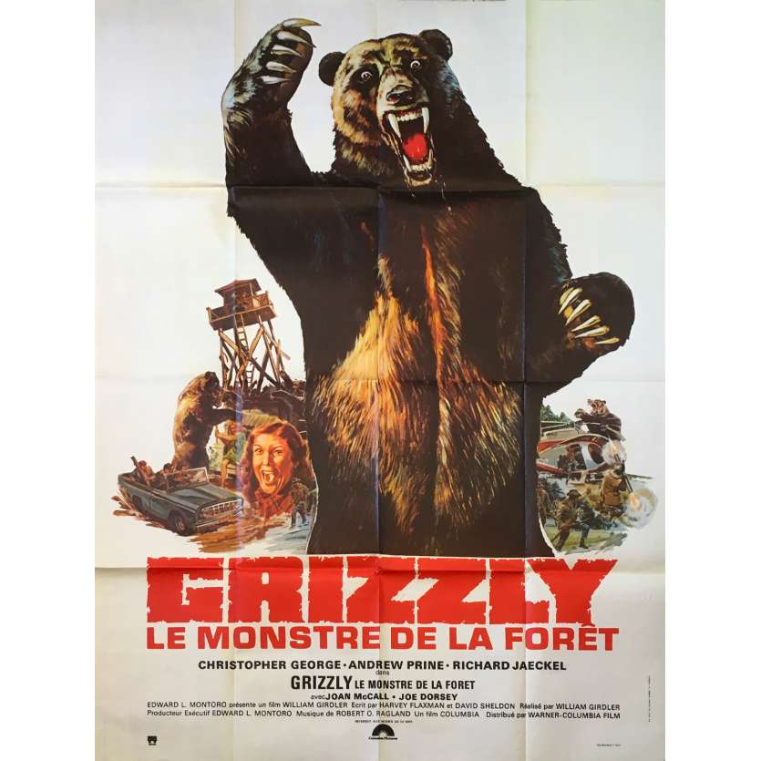 GRIZZLY Original Movie Poster  - 47x63 in. - 1976 - William Girdler, Christopher George