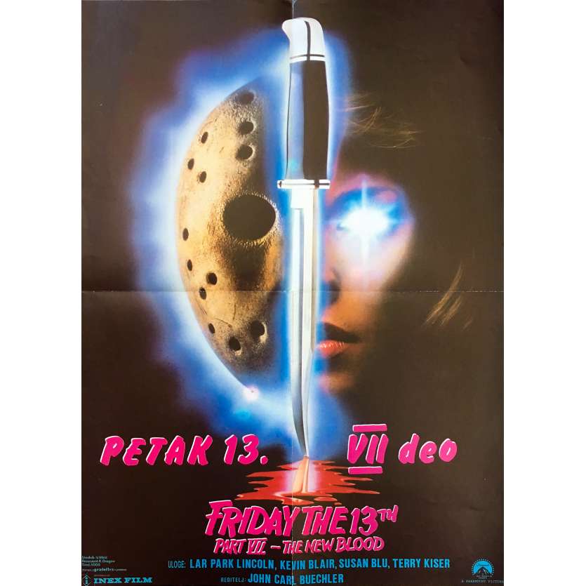 Friday THE 13TH PART VII : A NEW BLOOD Original Movie Poster - 20x27 in. - 1988 - John Carl Buechler, Terry Kiser