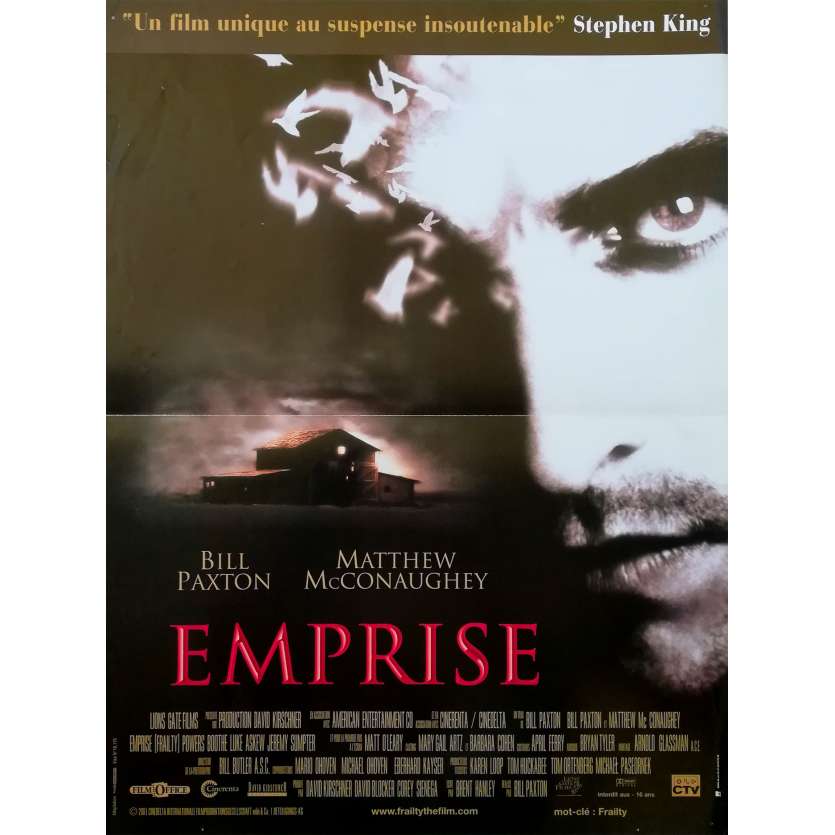 EMPRISE Affiche de film  - 40x60 cm. - 2001 - Matthew McConaughey, Bill Paxton