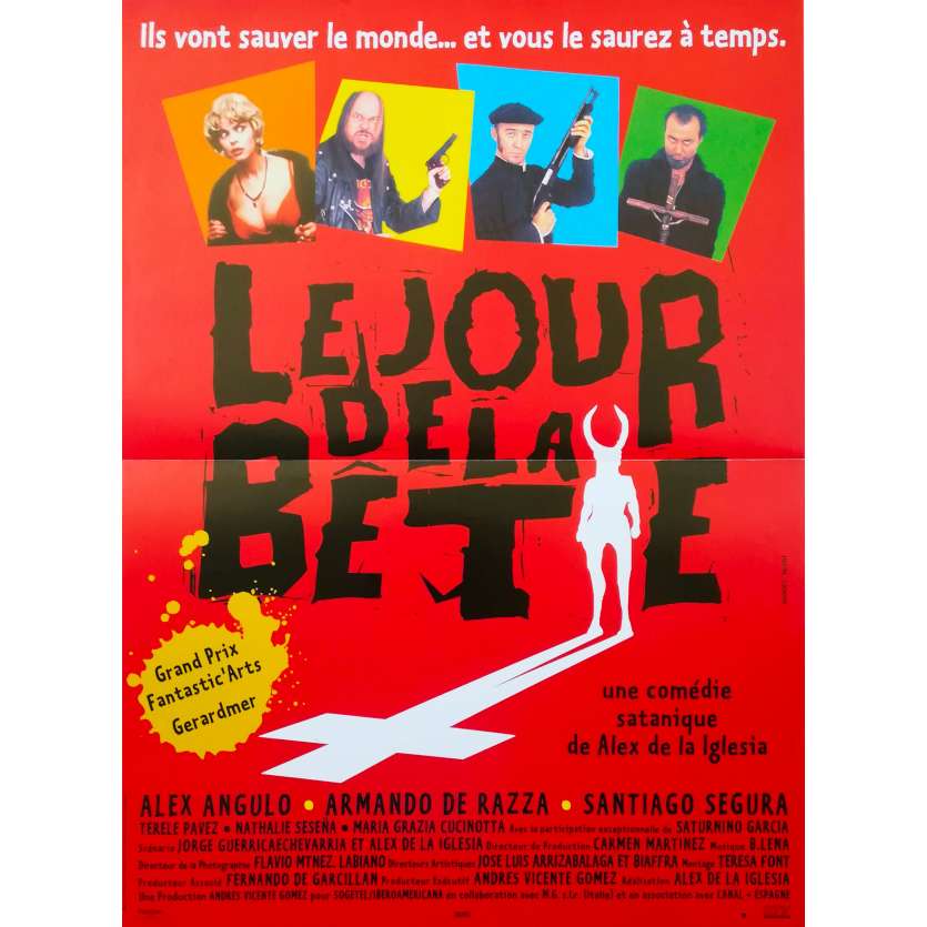 LE JOUR DE LA BETE Affiche de film  - 40x60 cm. - 1995 - Alex Angulo, Alex de la Iglesia