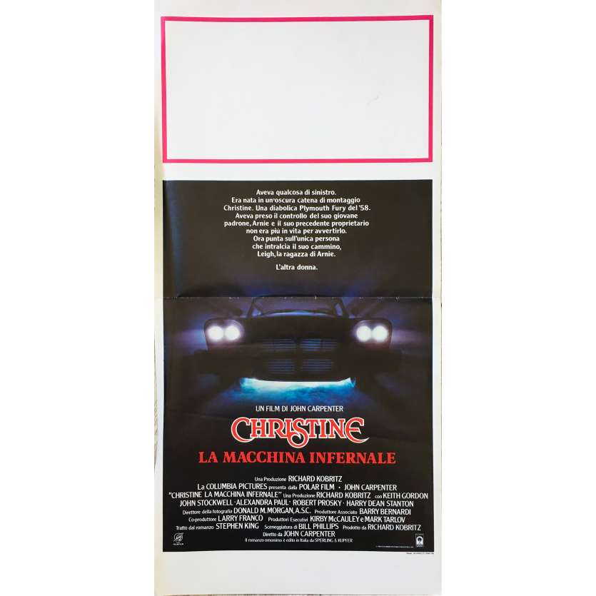 CHRISTINE Original Movie Poster - 13x28 in. - 1983 - John Carpenter, Keith Gordon