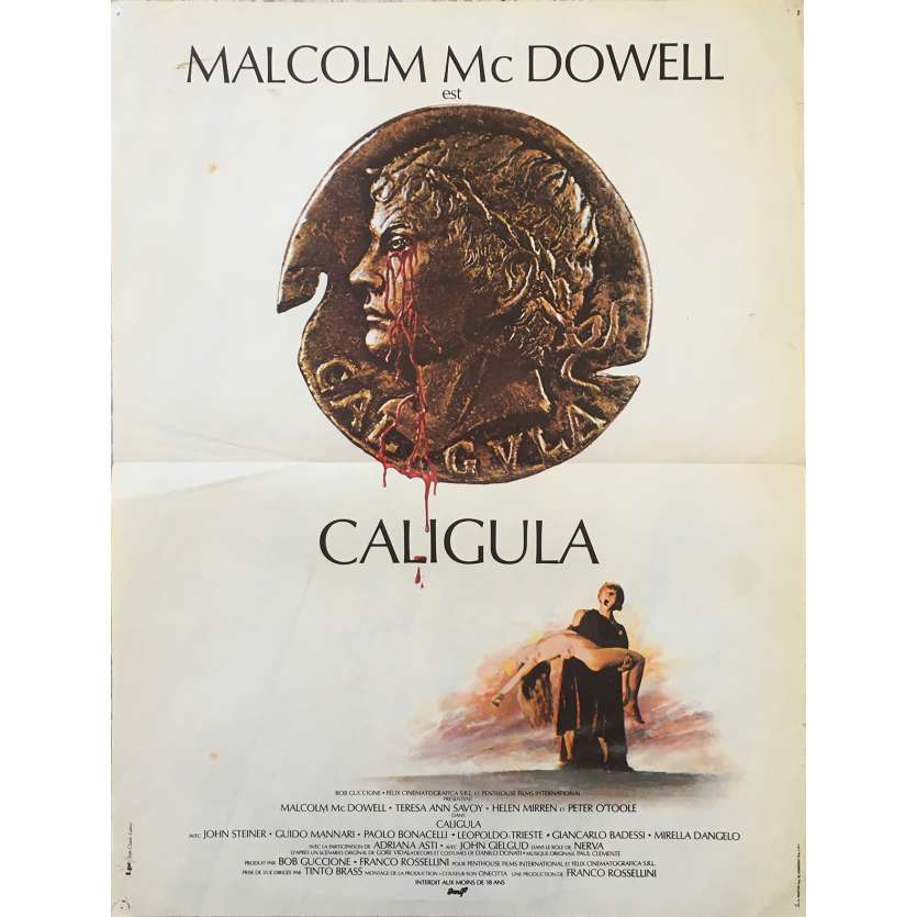 CALIGULA Original Movie Poster - 15x21 in. - 1979 - Tinto Brass, Malcom McDowell