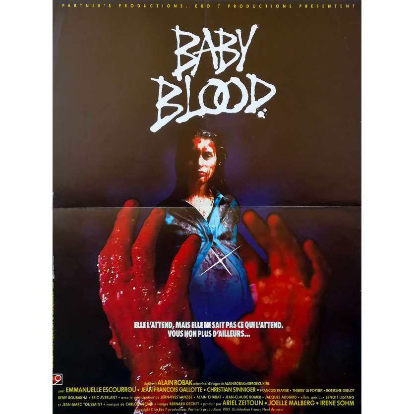 BABY BLOOD Original Movie Poster - 15x21 in. - 1990 - Alain Robak, Emmanuelle Escourrou