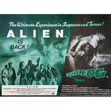 ALIEN / FOG Original Movie Poster - 30x40 in. - 1980 - Ridley Scott, John Carpenter, Sigourney Weaver ALIEN / FOG Original Movie Poster - 30x40 in. - 1980 - Ridley Scott, John Carpenter, Sigourney Weaver