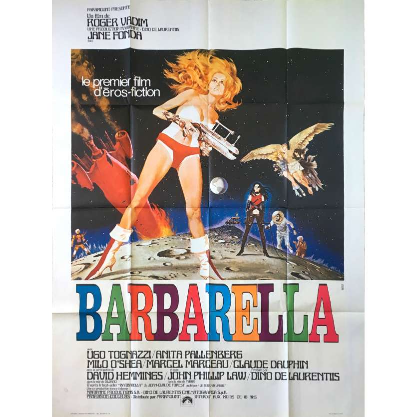 BARBARELLA Affiche de film - 120x160 cm. - 1968 - Jane Fonda, Roger Vadim