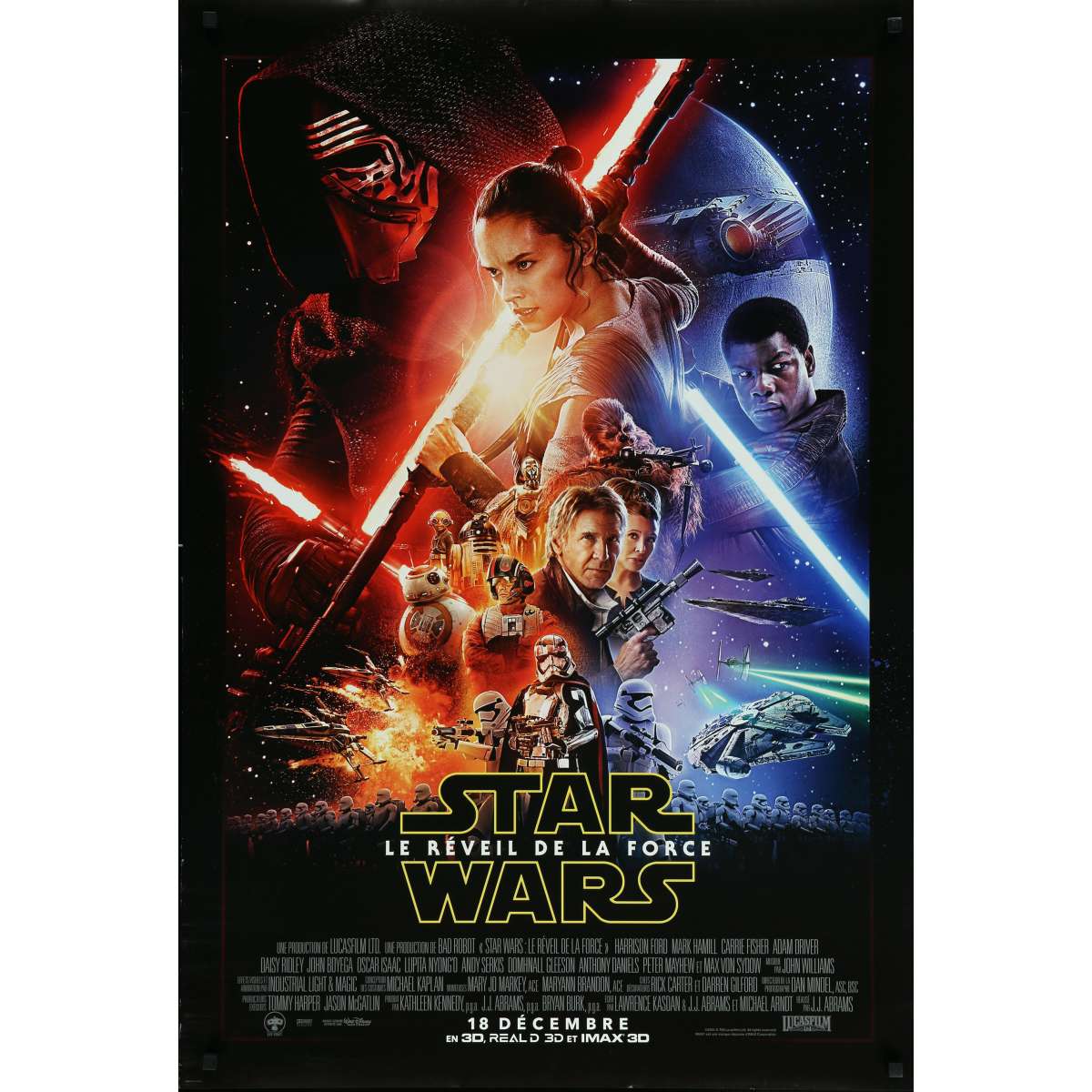 Star Wars: The Last Jedi Movie Poster 2017 French 1 Panel (47x63)