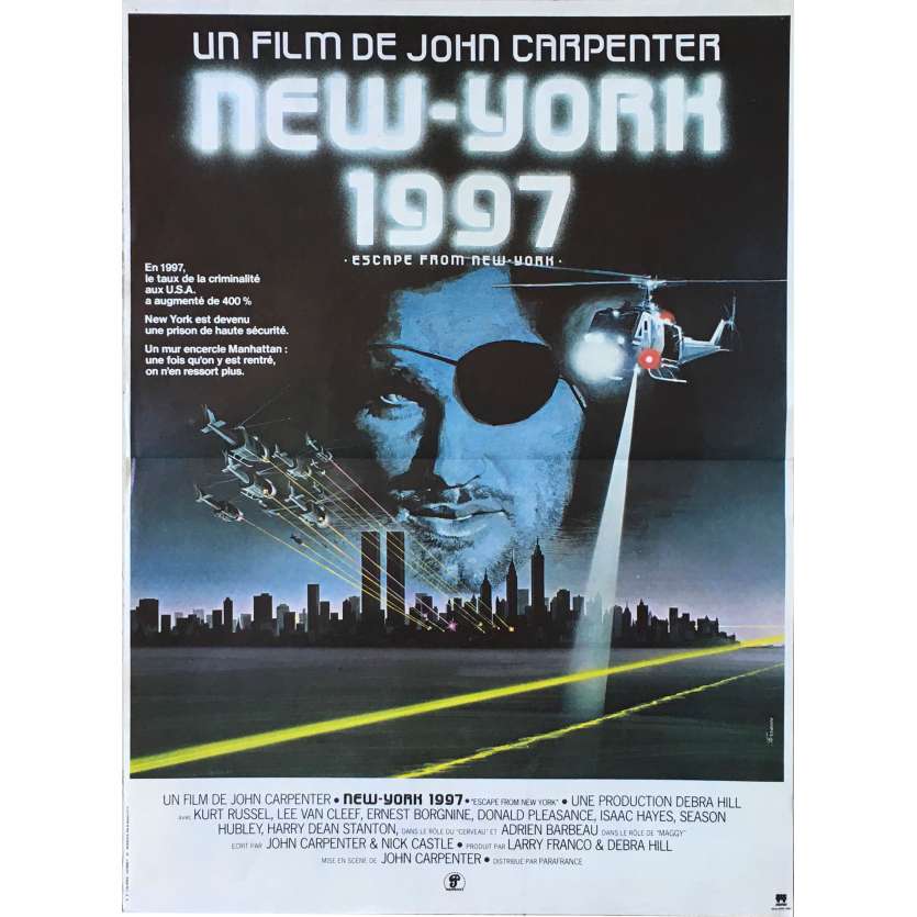 ESCAPE FROM NEW-YORK Original Movie Poster - 15x21 in. - 1981 - John Carpenter, Kurt Russel