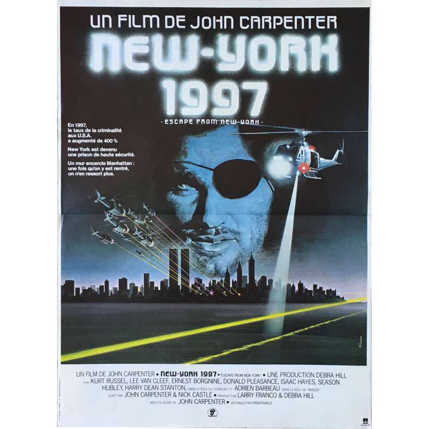 ESCAPE FROM NEW-YORK Original Movie Poster  - 15x21 in. - 1981 - John Carpenter, Kurt Russel