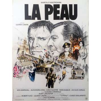 LA PEAU Affiche de film 40x60 - 1981 - Mastroiani, Cavani