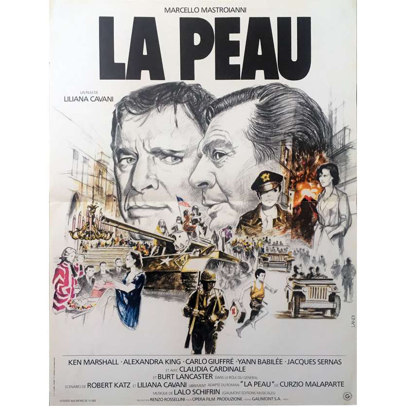 THE SKIN French Movie Poster 15x21 '81 Mastroiani, Cavani