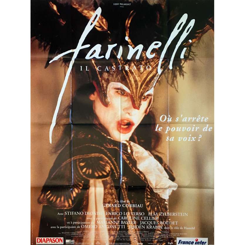 FARINELLI Affiche de film - 120x160 cm. - 1994 - Stefano Dionisi, Gérard Corbiau