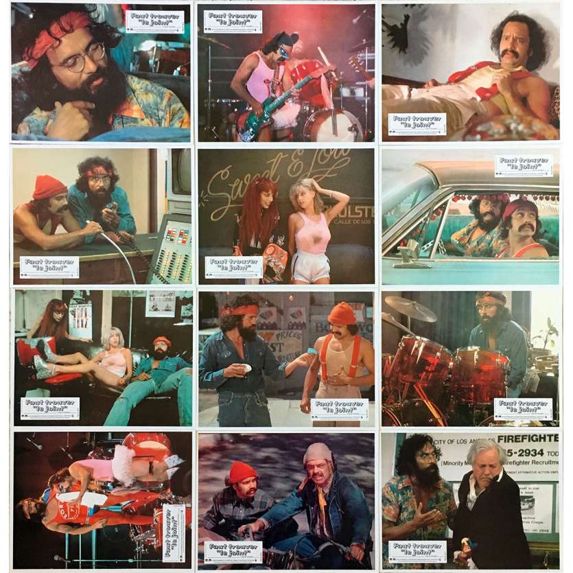 UP IN THE SMOKE Original Lobby Cards x12 - 9x12 in. - 1978 - Lou Adler, Tommy Chong