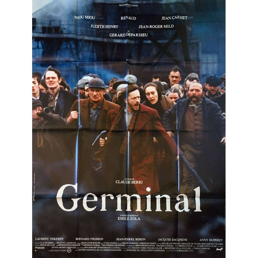 GERMINAL Original Movie Poster  - 47x63 in. - 1993 - Claude Berri, Renaud Sechan