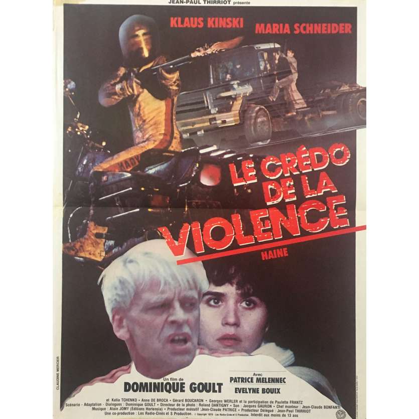 KILLER TRUCK Original Movie Poster  - 15x21 in. - 1980 - Dominique Goult, Klaus Kinski