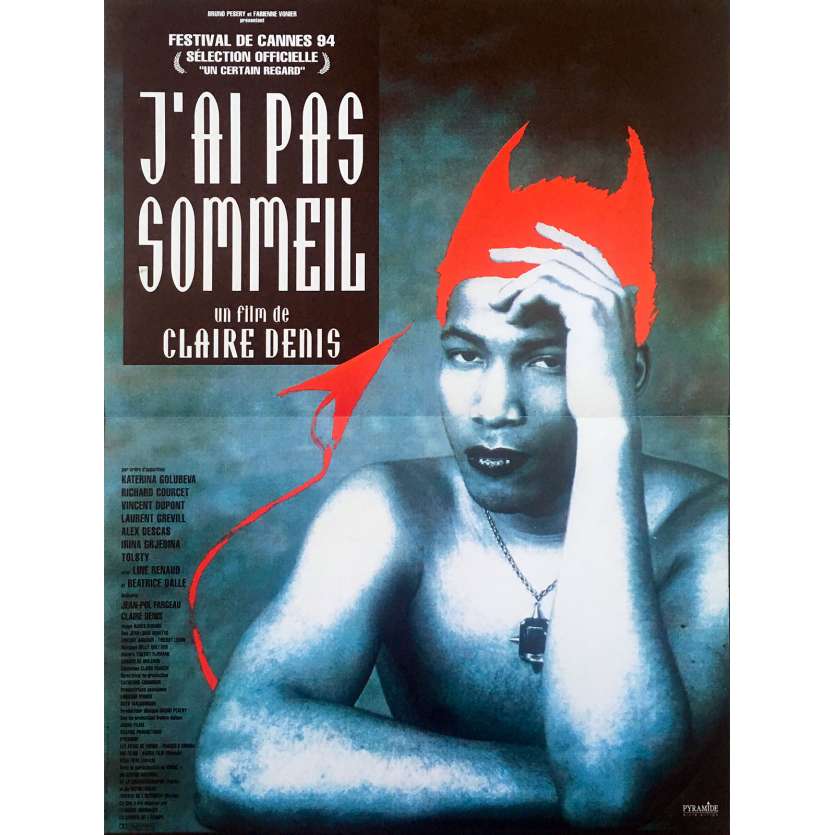 I CAN'T SLEEP Original Movie Poster  - 15x21 in. - 1994 - Claire Denis, Yekaterina Golubeva