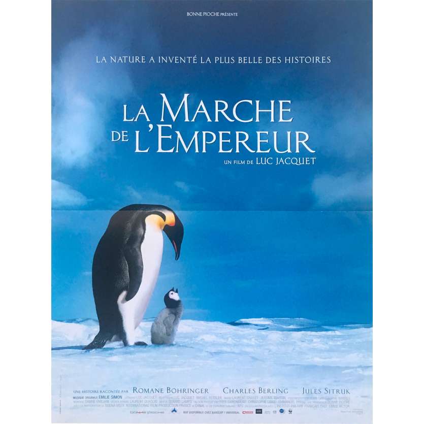 LA MARCHE DE L'EMPEREUR Affiche de film - 40x60 cm. - 2005 - Morgan Freeman, Luc Jacquet