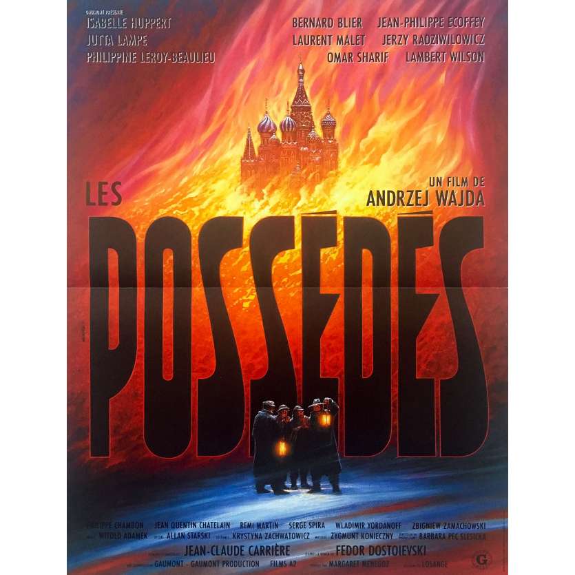 LES POSSEDES Affiche de film  - 40x60 cm. - 1988 - Isabelle Huppert, Andrzej Wajda