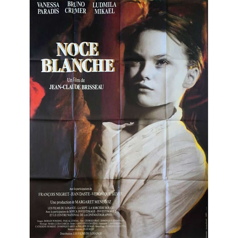 NOCE BLANCHE Affiche de film  - 120x160 cm. - 1989 - Vanessa Paradis, Jean-Claude Brisseau