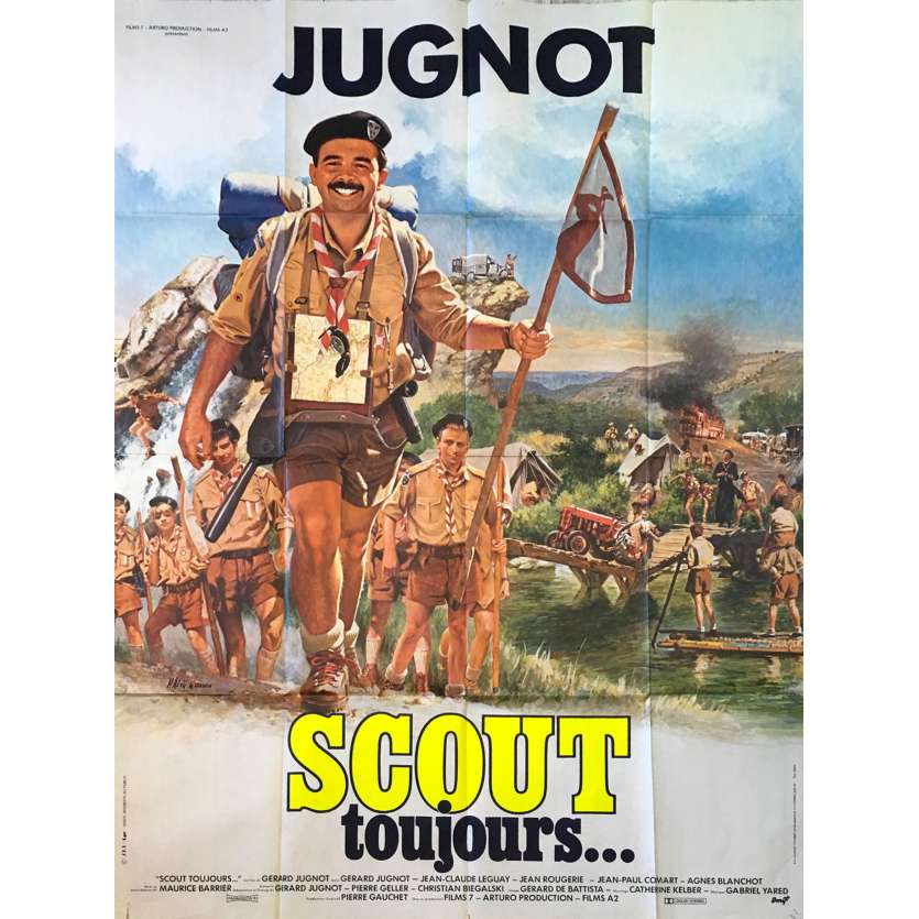 SCOUT TOUJOURS Affiche de film  - 120x160 cm. - 1985 - Jean-Claude Leguay, Gérard Jugnot