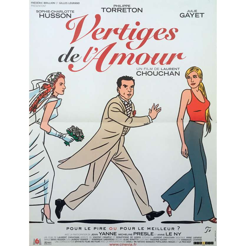 LOVE VERTIGO Original Movie Poster - 15x21 in. - 2001 - Laurent Chouchan, Philippe Torreton